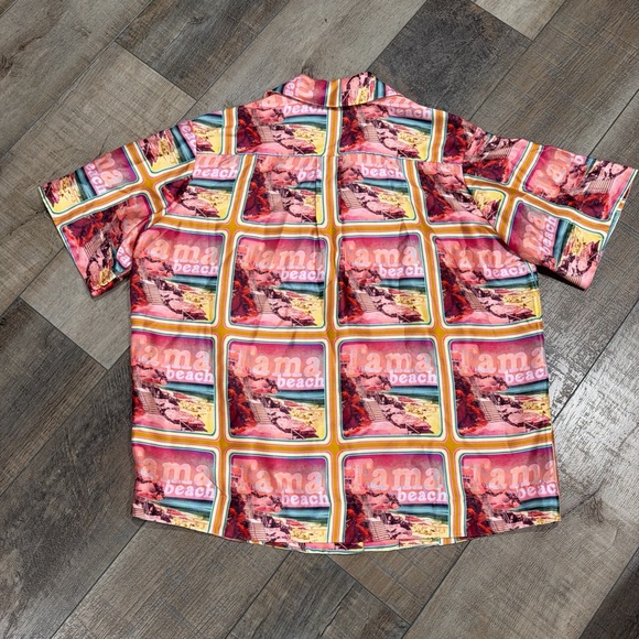 Zimmermann silk satin wonderland poster boxy shirt - Picture 8 of 8